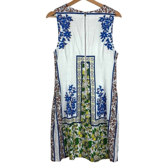 ANTHROPOLOGIE PLENTY BY TRACY REESE RKNL17 LACE UP V-NECK FLORAL SHEATH DRESS - Picture 3 of 15